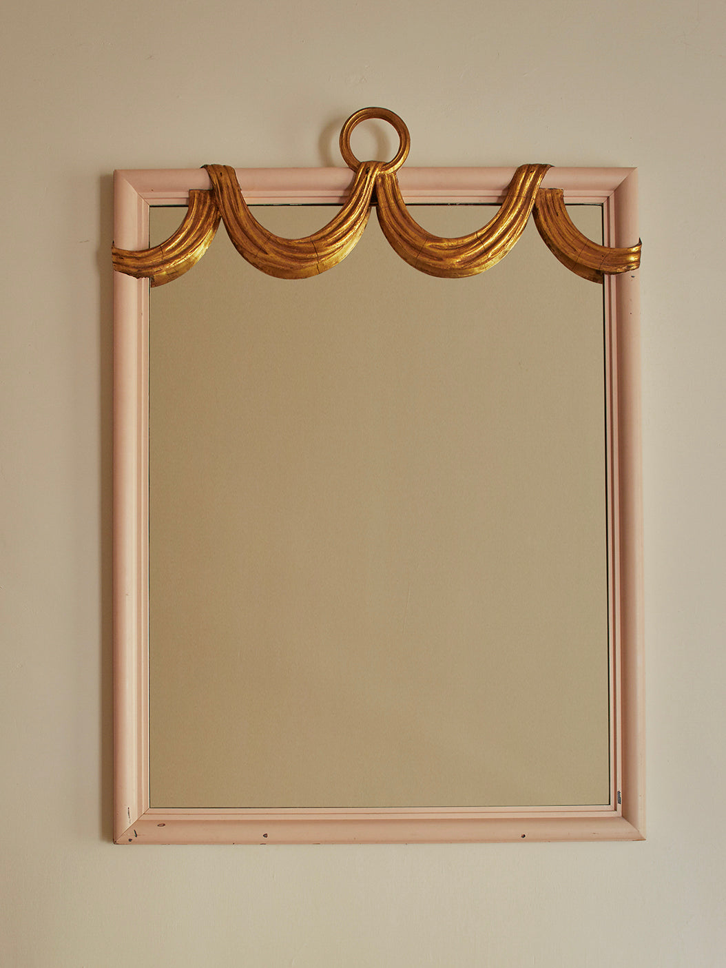 GILT SWAG RING MIRROR