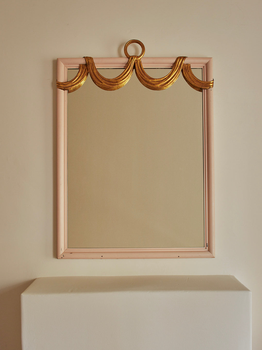 GILT SWAG RING MIRROR