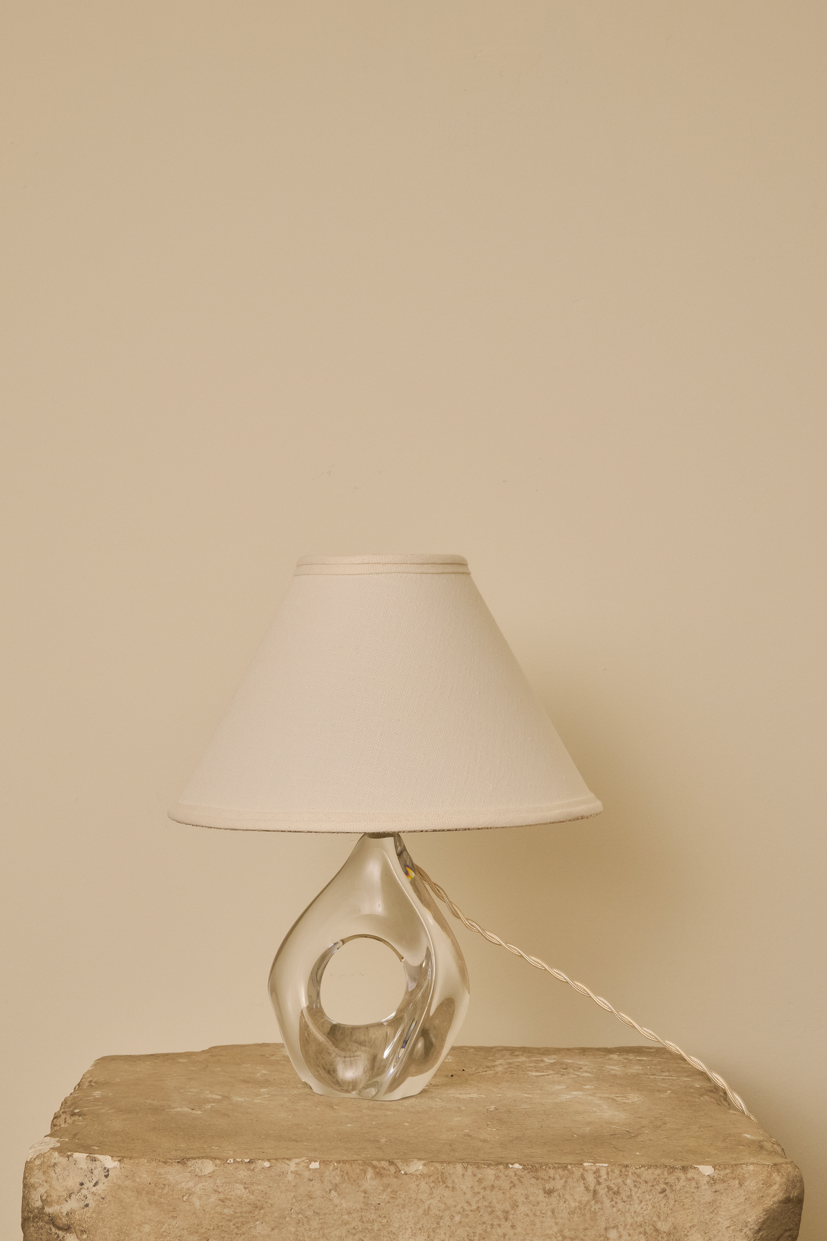 SMALL DAUM FRENCH CRYSTAL LAMP