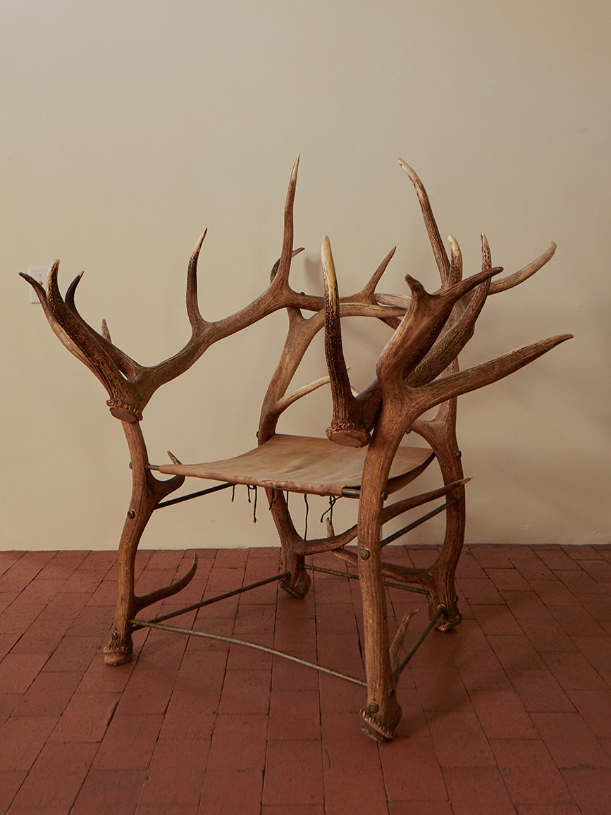 HANDCRAFTED ANTLER ARMCHAIR