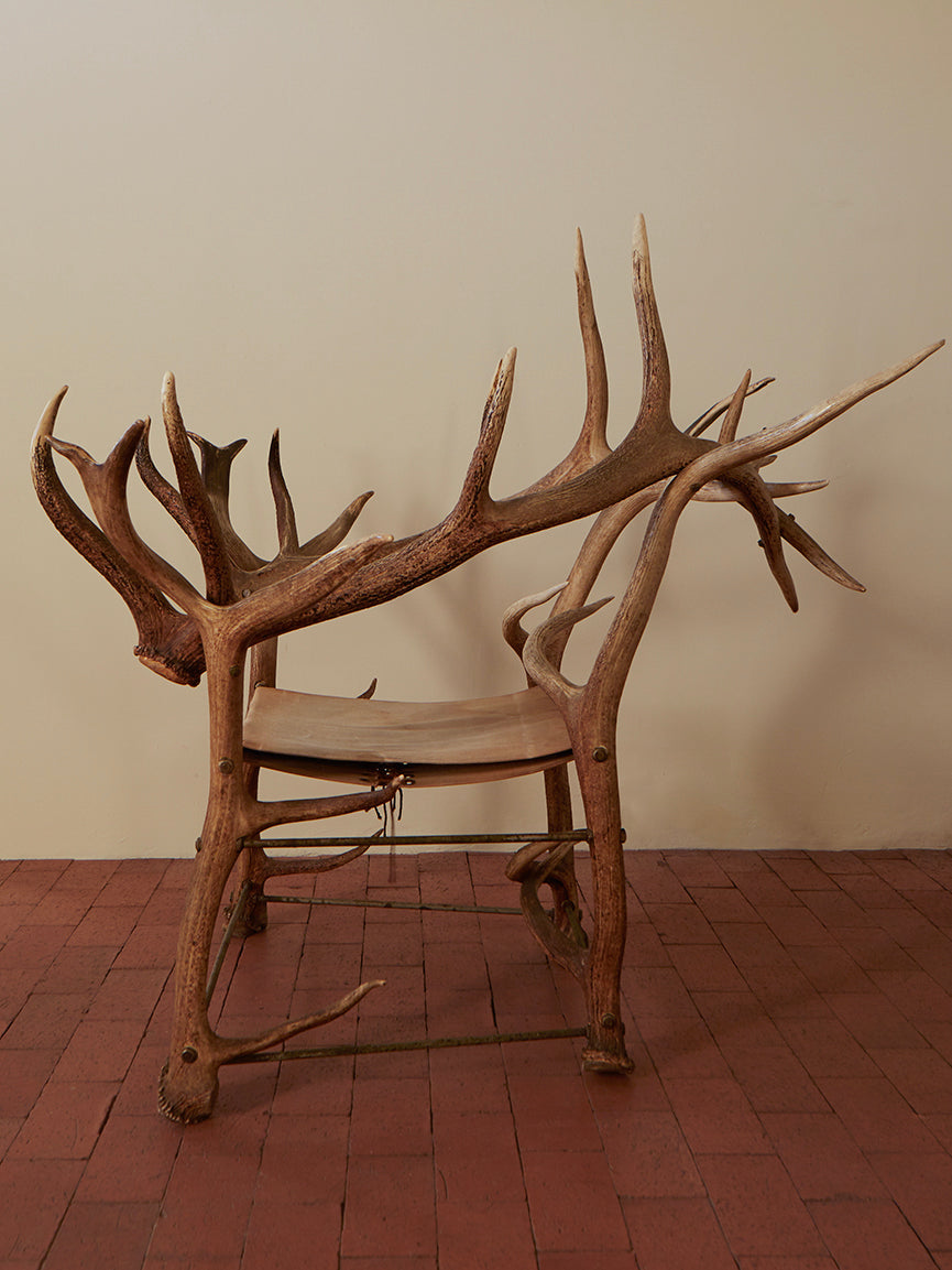 HANDCRAFTED ANTLER ARMCHAIR