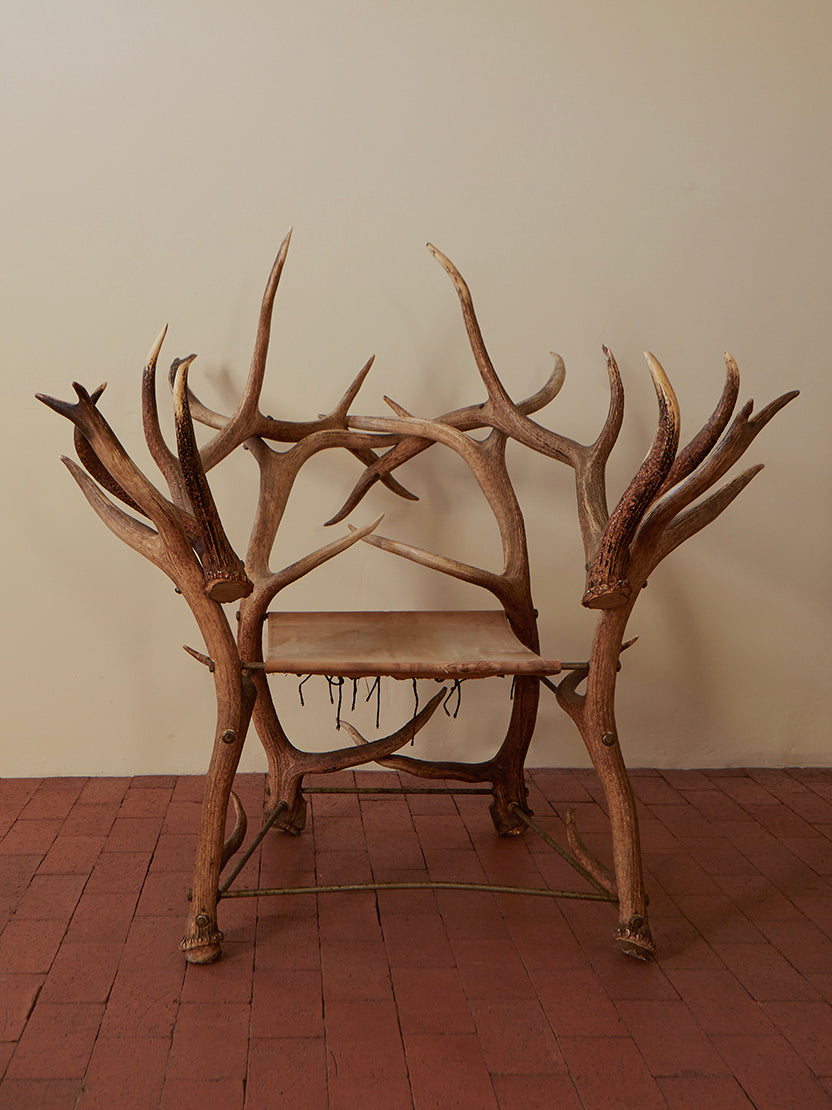 HANDCRAFTED ANTLER ARMCHAIR