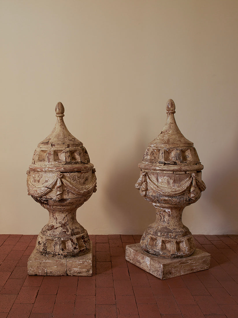 PAIR OF BAROQUE ARCHITECTURAL FINIALS