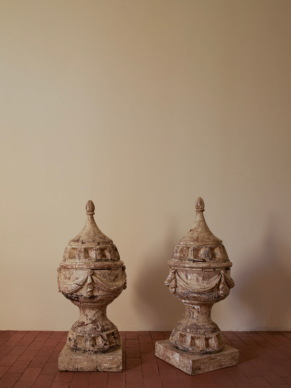 PAIR OF BAROQUE ARCHITECTURAL FINIALS