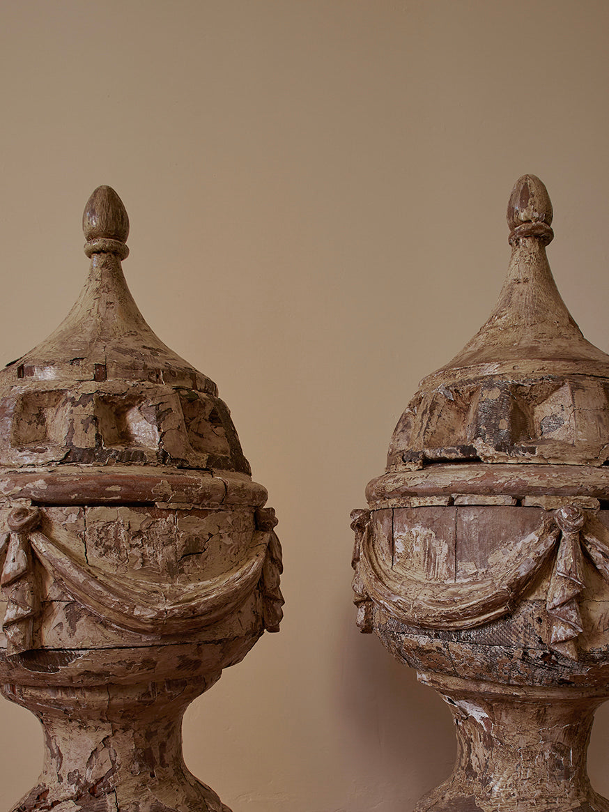 PAIR OF BAROQUE ARCHITECTURAL FINIALS